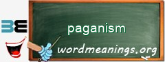 WordMeaning blackboard for paganism